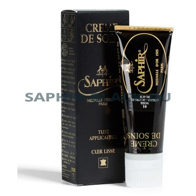 Крем для гладкой кожи, тюбик с губкой Creme De Soins, Saphir Medaille