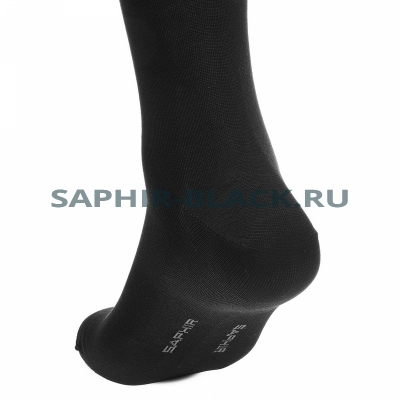 Носки мужские, Saphir, черные, хлопок (80%), нейлон комфорт (20%)