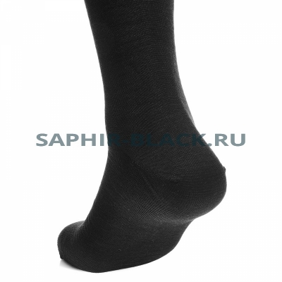 Носки мужские, Saphir, черные, шерсть (90%), бамбук (10%)